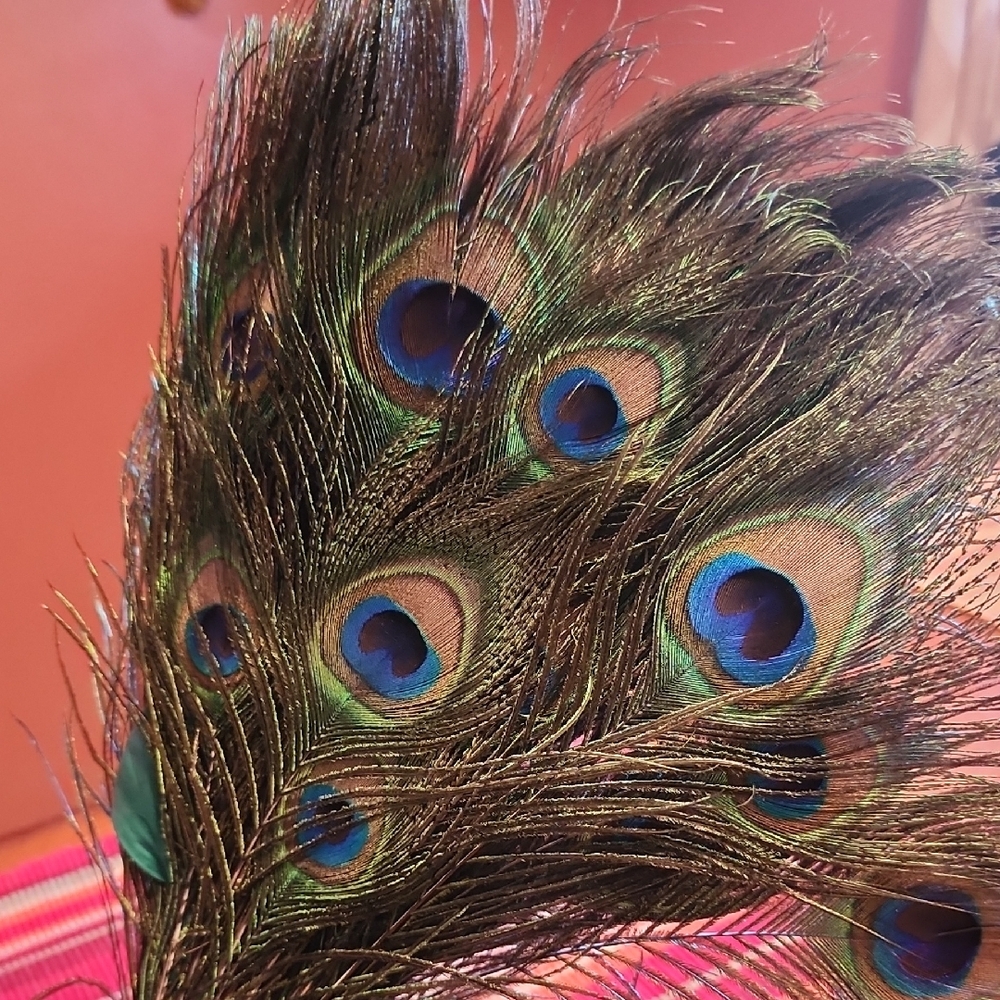 Peacock Feather Fascinator Hat - Picture 3 of 6